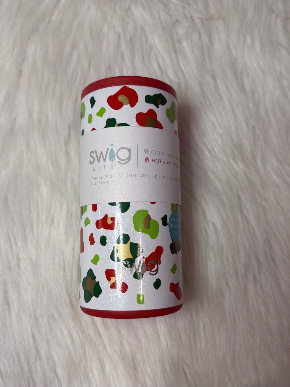 Swig Insulated Stainless Steel Skinny Can Cooler Holder Jingle Jungle